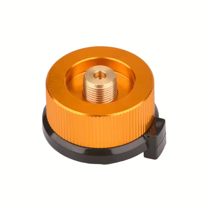 Adaptador De Recarga De Estufa De Gas Para Camping Exterior Propano LPG Con Conector De Tanque Plano Accesorio Metálico Para 3-5 Usarios - 1