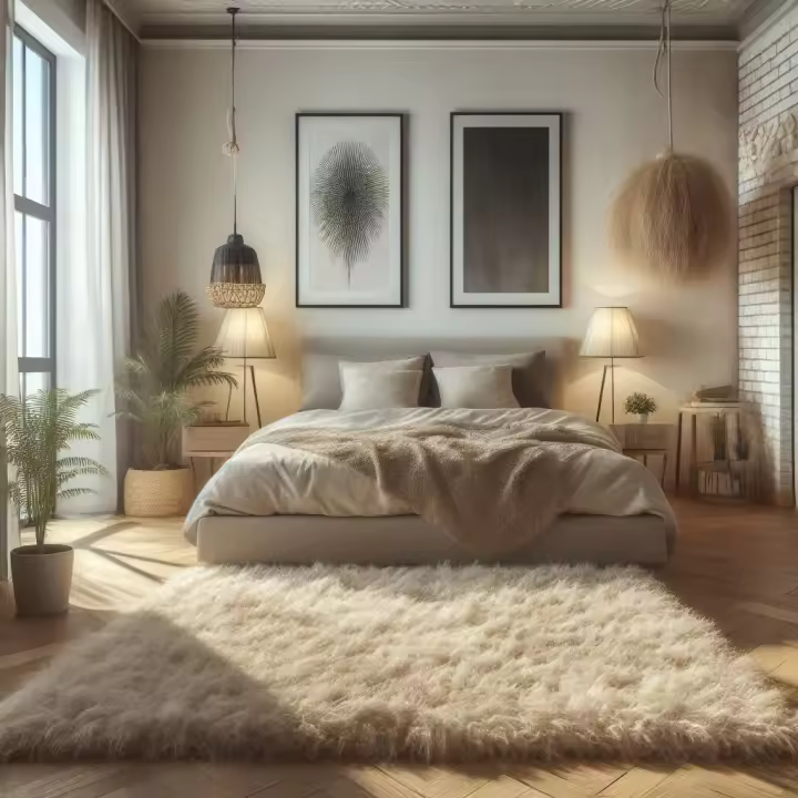 Alfombra Shaggy Ottoman Empire de Pelo Largo Mixto, Textura Suave y Mullida, Ideal Pie de Cama, Habitación, Cuarto de Niños y Sala de Estar, Tamaño 070x140 Cms - 1