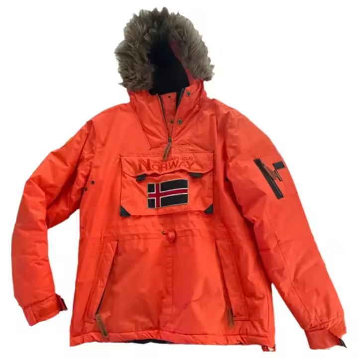 Chaqueta GEOGRAPHICAL NORWAY Naranja unisex, estilo clásico y cómodo - ¡Ideal para hombres y mujeres! - 1