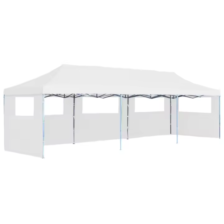 vidaXL Carpa de fiestas pop-up plegable con 5 paredes blanco 3x9 m - 1