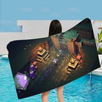 Toalla De Baño De Playa Minecraft Ghast Fireball Para Niños Toalla De Piscina De Viaje Picnic Personalizada Absorbente Rápido Tamaño 30x60 Cm 50x100 Cm - details 16