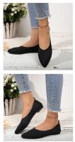Zapatillas Planas De Puntera Punzante Para Mujer En Color Sólido Zapatos Slip on Transpirables Y Casuales Ballet Loafers - details 13