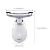 CkeyiN Máquina De Levantamiento Facial Y Cuello Masajeador Fototerapia Instrumento De Masaje Ocular Vibration Anti Arrugas Eliminador De Doble Mentón - details 4