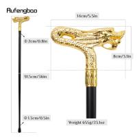 Bastón De Moda Con Cabeza De Dragón Dorado Decorativo Para Fiesta Y Cosplay Bastón Vintage De 92 Cm Con Punta De Goma - details 2