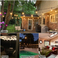 Luces De Cadena Solar LED IP44 Impermeables Para Decoración De Navidad Al Aire Libre Luz De Bulbo Para Patio Gazebo Porche Camping - details 9