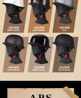 Casco De Motocicleta AD Nuevo Retro Mitad Casco Cuatro Estaciones Soldado General Alemán Casco Con Boya Material ABS Unisex - details 4