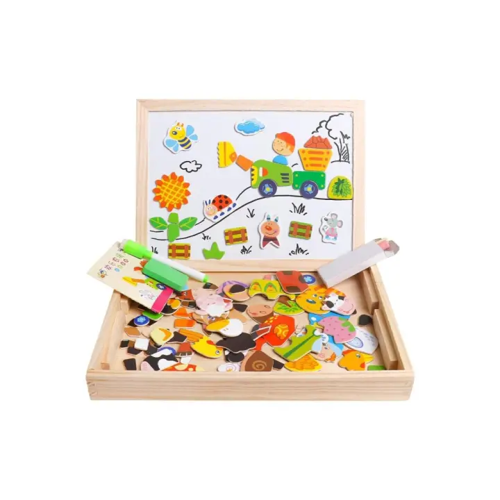 Nenitus Juguete Montessori 1 2 3 años, Caja didáctica Montessori 2 en 1 (magnética y Pizarra), Juguete Educativo, Regalo niños pequeños y bebés. - 1