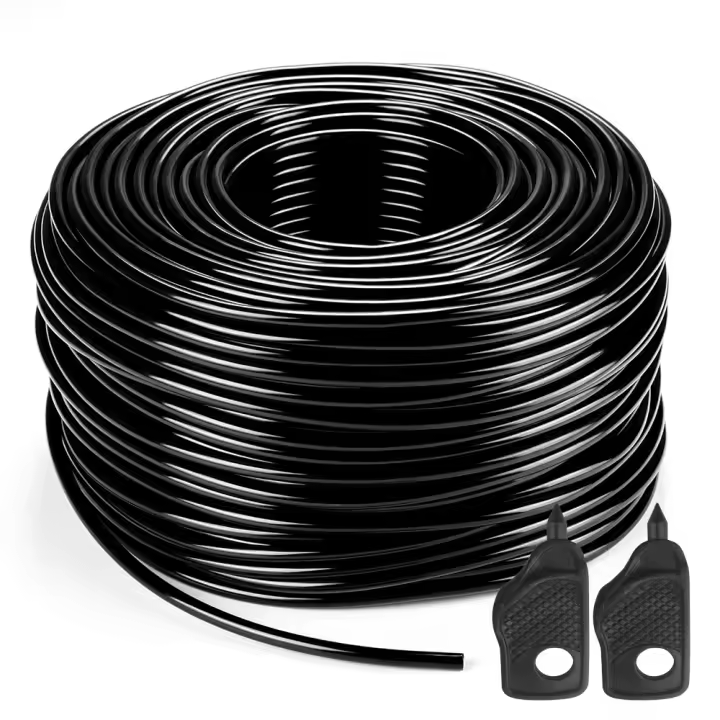 Tubo De Rociado De Riega 1/4" Para Jardín Con Fresas Y Línea De Distribución Blank PVC Anti-Abrasión Y Anti-UV Para Sistema De Riego - 1