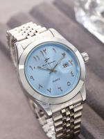 Reloj De Pulsera De Lujo Clásico Para Hombres Con Fecha Y Correa De Acero Inoxidable Deportivo Y Casual Con Marcas Arábigas Resistente Al Agua - details 5