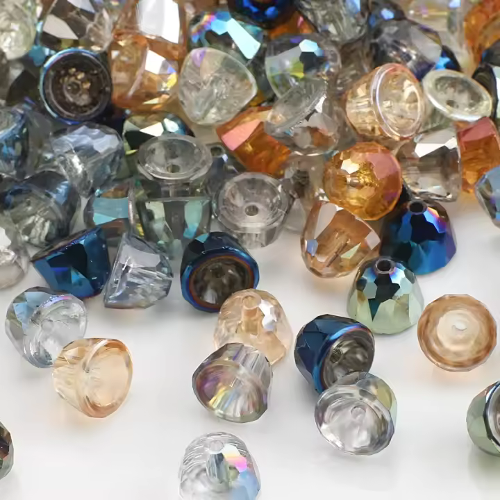 50Pcs Abalorios De Vidrio De 8mm En Forma De Campana De Austria Para Fabricación De Joyas Accesorios De Pendiente Material De Bricolaje - 1