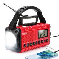 Radio De Emergencia Portátil Con Solar Y Manivela De Crank 10000mAh Con LED Y Cargador USB Luz De Mano Recargable Para Clima NOAA AM FM - details 33