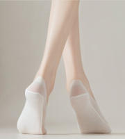 Calcetines Invisibles De Verano Para Mujer Ultrafinos Antiaderentes De Silicona Malla Sin Mostrar Seda De Hielo Sólidos Calcetines De Barco - details 7