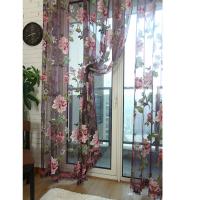 Modernas Cortinas De Tela Floral Para Sala De Estar Diseño De Ventanas Cortina De Tule Cortina De Ventana Para Decoración De Hogar - details 1