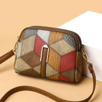 SOMY Bolsos de hombre de bloque de Color para Mujer, Bolso Cruzado de estilo Nacional con Doble Cremallera, Cartera de cuero PU para Mujer, bolsos de moda - details 8