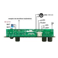 Placa De Decodificador MP3 Bluetooth 5.0 WAV APE 20W Amplificador Para Reproductor De Música DIY En Coche Con FM Radio Module RGB TF AUX USB Mic Grabación - details 2