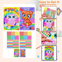 Libro De Coloreado DIY Con Puntos Para Niños Animal Cartoon Dibujo Mosaico Puzzle De Pegatinas Juguete Educativo Creativo - details 2