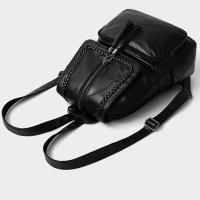 Mochila De Cuero PU Para Mujer 2024 Bolso De Viaje Multi-funcional Clásica Negra Impermeable Bolso De Hombro De Escuela - details 10