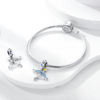 Encantos De Cocodrilo Plateado En Plata Con Dibujo Colorido Encantos Colgantes Para Pulseras Y Collares Joyería DIY - details 178