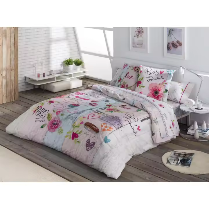 JVR - Funda nórdica juego de 2 piezas modelo COOKIE - Tejido 100% Algodón - Estampado digital -  Cama 90/105/135/150/160/180 - 1