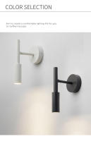 Lámpara De Pared Moderna Vintage LED Nordic Ajustable Para Dormitorio Sala De Estar Baño Iluminación Decorativa Con Fuente De Luz LED Incluida - details 5