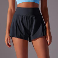 Shorts De Yoga Para Mujer Color Sólido Transpirables Secado Rápido Estilo Deportivo Para Verano Ciclismo Running Gimnasio - details 13
