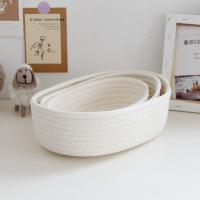 Cesta De Almacenamiento De Algodón Tejido a Mano Caja De Despensa Para Escritorio Cosméticos Snacks Regalo Hecho a Mano - details 4