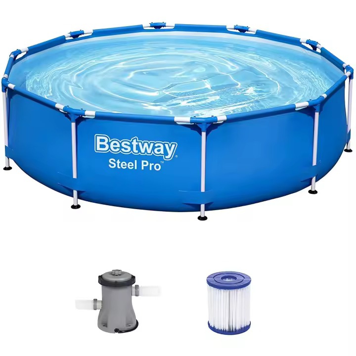 Bestway 56679 - Steel Pro  Piscina exterior redonda 305 x 76 cm bomba de filtracin incluida - 1