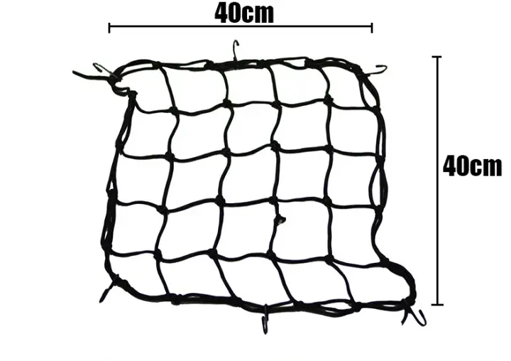 Red De Equipaje Para Motocicleta Y Bicicleta De Alta Elasticidad Tamaño 40x40 Malla Para Tanque De Combustible Y Casco Accesorios De Moto - 1