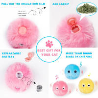 Smart Interactive Ball Catnip Cat Toys Juguete para mascotas Gato Chirping Moving Plush Toy 3PCS - details 2