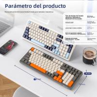 Teclado Mecánico Inalámbrico K8 Para Gaming Con Retroiluminación Hot Swappable Bluetooth 2.4G Y Cable Lineal Rojo Para PS4 PC Win Mac - details 14