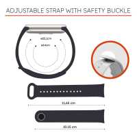 Ociodual Correa de Recambio para Xiaomi Mi Band 8, de color Gris oscuro, Pulsera de Repuesto de Silicona Suave Flexible Sport Goma Transpirable - details 5