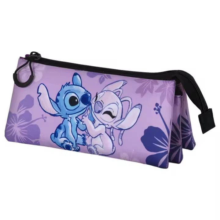 Estuche Portatodo Triple Fan Karactermania Disney Stitch Angel Kiss 23x11x7cm - 1