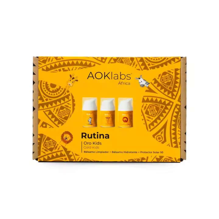 AOKLABS - Ritual Oro Kids: Bálsamo Limpiador + Bálsamo Hidratante + Protector solar 50 spf - 1