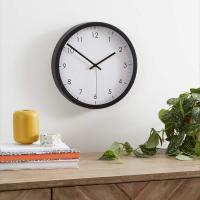 Reloj de pared tradicional, negro, 12" - details 3