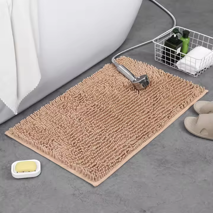 Alfombra De Peluche Chenille Sólida Para Mascotas Alfombra Absorbente Y Suave Para Baño Silla De Animal Para Gatos Y Perros - 1