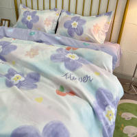 Funda De Edredón Y 2 Almohadillas Reversibles Con Patrón De Rabo De Conejo Fresa Y Flor Morada Estilo Moderno Para Cama De 1.5m/1.8m/2.0m/2.2m Conjunto De Ropa De Cama Cómoda Y De Venta Caliente - details 17