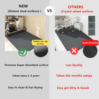 Alfombra De Cocina Grande Antiadherente Y Absorbente Super Alfombra De Drenaje Para Platos Y Tazas Alfombra De Secado Rápido Para Baño Material De Arcilla De Diatomeas Ecológica - details 9