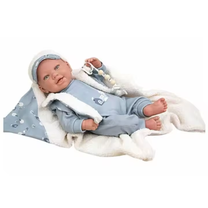 Muñeco Bebé Reborn Bruno con manta super realista Arias - 1