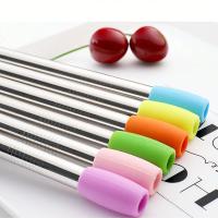 Juego De 7 Piezas De Tenedores De Acero Inoxidable Ecológico Con Toppings De Silicona Cepillo De Limpieza Y Bolsa De Almacenamiento Accesorios Para Beber Reutilizables - details 0