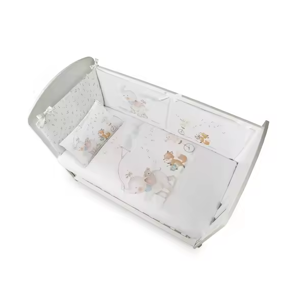 DON ALGODON FUNDA NORDICA CON RELLENO + ALMOHADA + CHICHONERA MUSIC AND FRIENDS ROSA Y AZUL para CUNAS 120X60 - 1