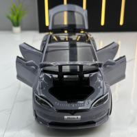 Modelo Miniatura Tesla Model S 1:24 En Metal Con Sonido Y Luz Regalo Para Niños Y Novios Juguete De Coche De Simulación Para Coleccionistas - details 19