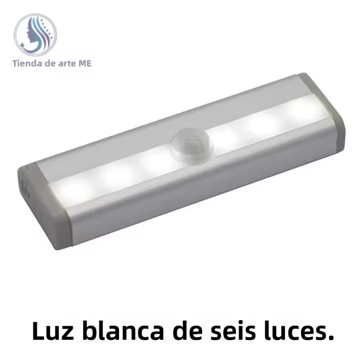 Lámpara Nocturna LED Para Armario Con Sensor De Movimiento Luz Para Alacena Puerta Cama Escaleras Cocina 6-10 LED Incluidos - 1