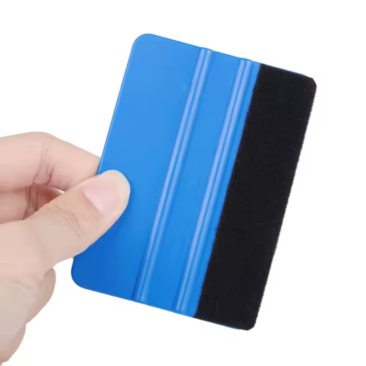 1/10Pcs Limpia Ventanas De Coche Con Fibra De Carbono Vinilo 10x7cm Deshielo Limpiador Con Herramienta De Limpieza Y Secado De Vidrio Plástico - 1