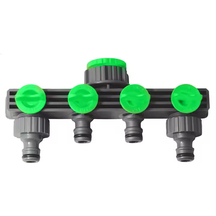 Saturnia Adaptador Manguera Plástico 3/4 - 1" 4 Vías para Riego Jardín - 1