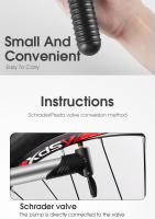 Pump De Bicicleta Portátil Mini WEST BIKING Inflador De Neumáticos Mano Para Vuelco Y Ruedas Accesorios De MTB Y Carretera Valvulas Schrader Presta - details 10