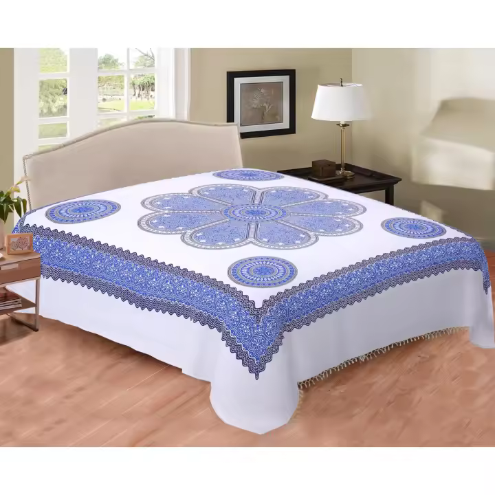 Printex Pareo Tapiz con Estilo de Mandala Indio - 210 x 230 cm- Pareo Manta Picnic,Yoga, Antiarena, Multiusos, Decoracion Pared - 1