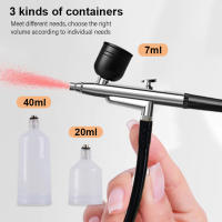 Peicon Aerógrafo Portátil Para Uñas Con Compresor Para Arte De Uñas Pintura De Pasteles Y Manualidades Herramienta De Belleza Multifuncional Recargable Metálica - details 6
