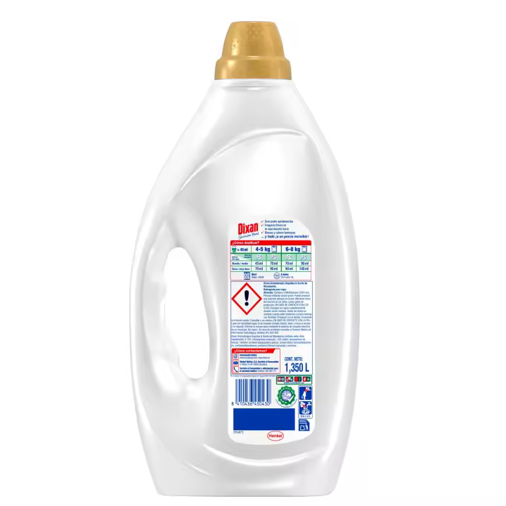 Detergente Liquido Dixan - Sensación Floral - 30 Lavados - 4 Unidades. - 1