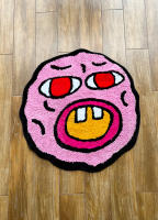 Alfombra Rosa Cherry Bomb De LAKEA Alfombra Tejida a Mano Para Decoración De Habitaciones Estilo Kawaii Pequeña Alfombra Con Diseño De Círculos Y Agujeros Para Dormitorio - details 5