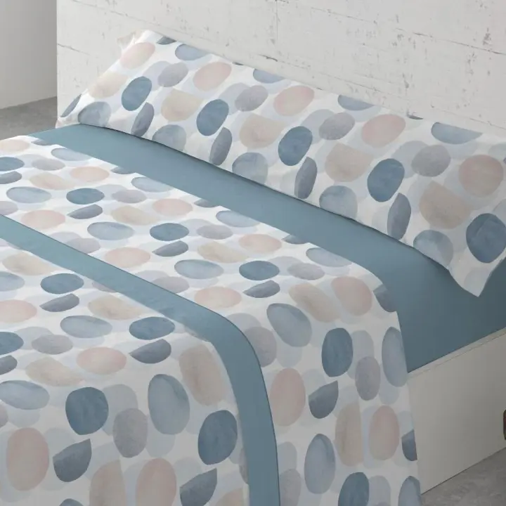 Donegal Collections - Juego De Sábanas Colección Estampado Tres Piezas 50% Algodón y 50% Poliéster - Disponible para Cama De 90cm, 105cm, 135cm y 150cm - Sábanas de verano, primavera y entretiempo - Calidad extrasuave y ligera - 1